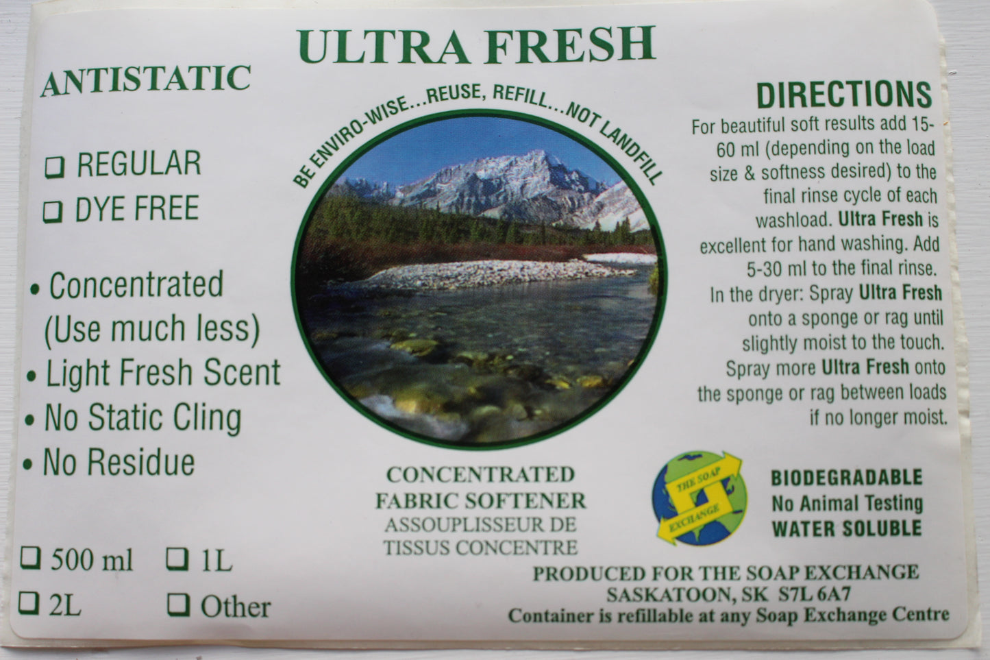 Fabric Softener - Ultra Fresh Scented - 500ml