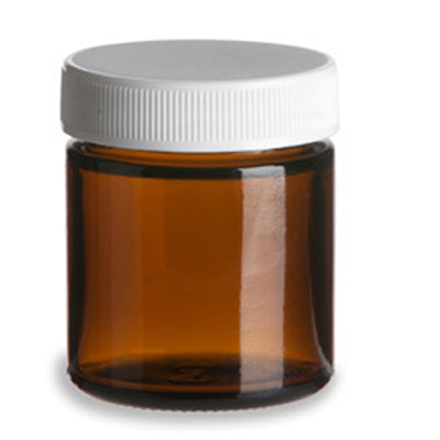 Amber Glass Ointment Jar