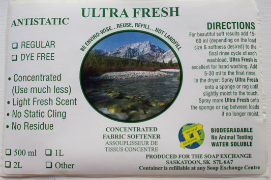 Fabric Softener - Ultra Fresh Unscented - 1L