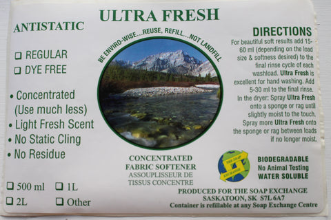 Fabric Softener - Ultra Fresh Unscented - 500 ml